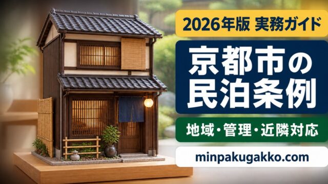 京都市の民泊条例について地域・管理・近隣対応を確認する記事用アイキャッチ