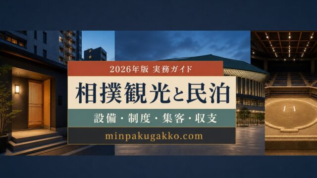 相撲観戦と体験観光に対応する民泊の設備、制度、集客、収支を整理した2026年版実務ガイド