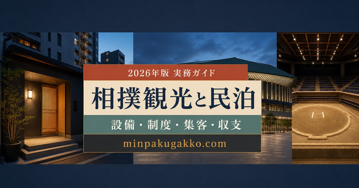 相撲観戦と体験観光に対応する民泊の設備、制度、集客、収支を整理した2026年版実務ガイド