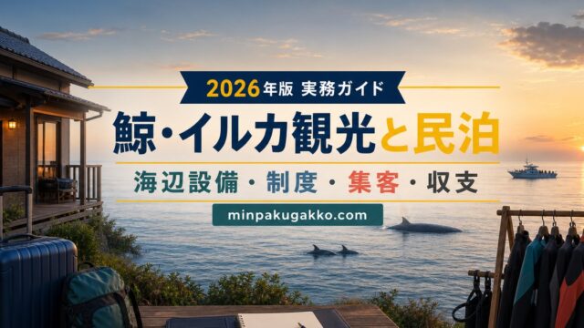 鯨・イルカウォッチング観光に対応する民泊の海辺設備、制度、集客、収支を整理した2026年版実務ガイド