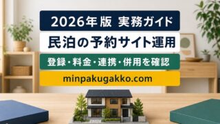民泊の予約サイト運用を登録・料金・連携・併用の順に確認する実務ガイドのアイキャッチ画像