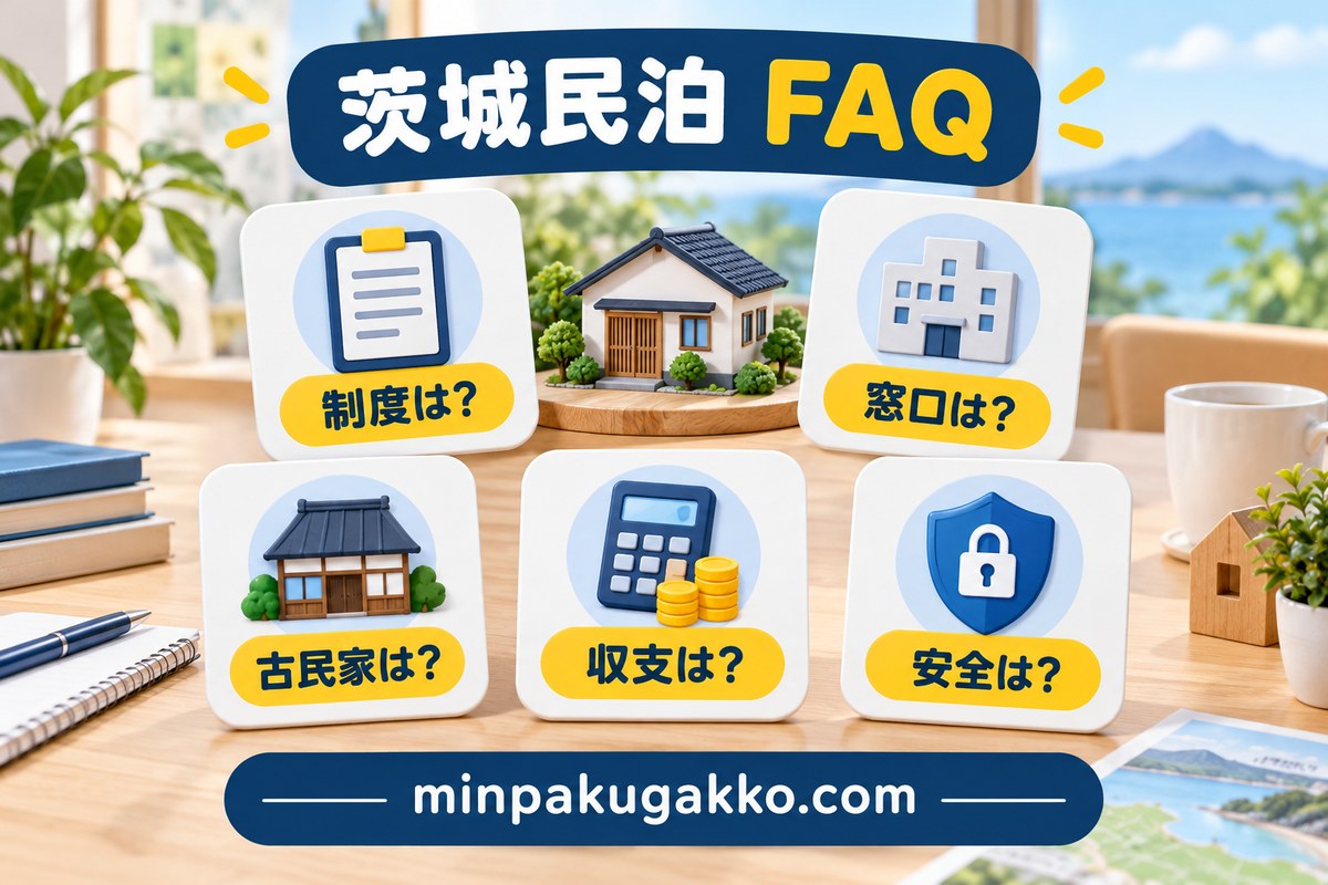 茨城県の民泊でよくある制度・窓口・古民家・収支・安全の質問