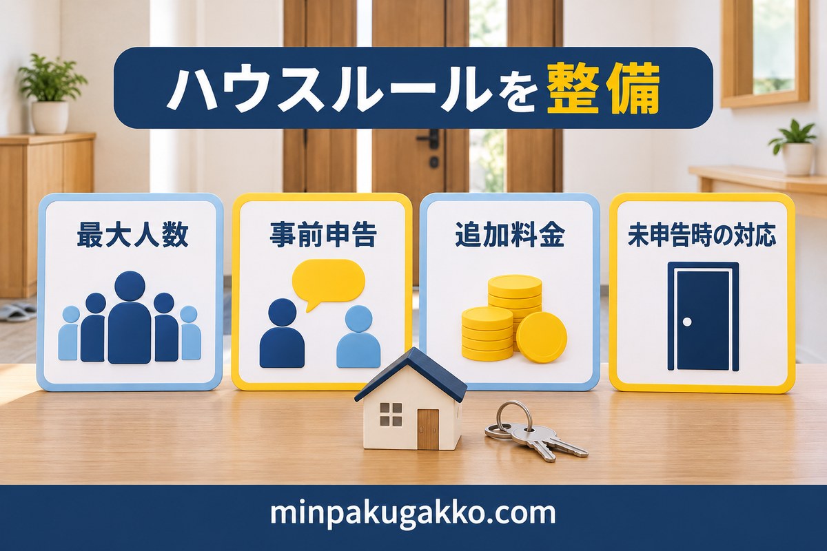 最大人数・事前申告・追加料金・未申告時対応のルールを整理する図