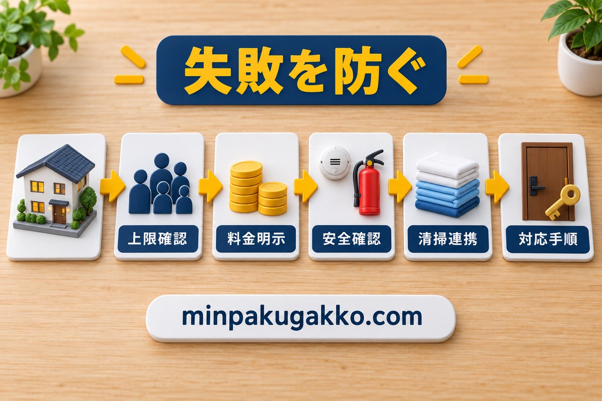 追加人数対応の失敗を防ぐための上限・料金・安全・清掃・手順確認図