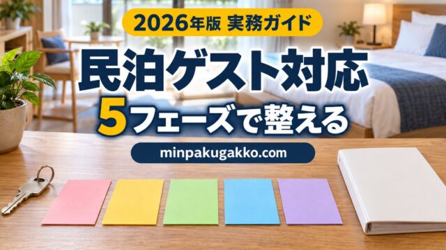 民泊ゲスト対応を5フェーズで整える実務ガイドのイメージ
