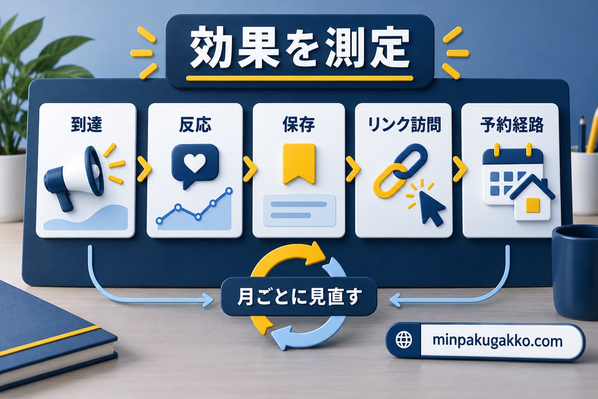 民泊SNSの到達・反応・予約経路を測定する図